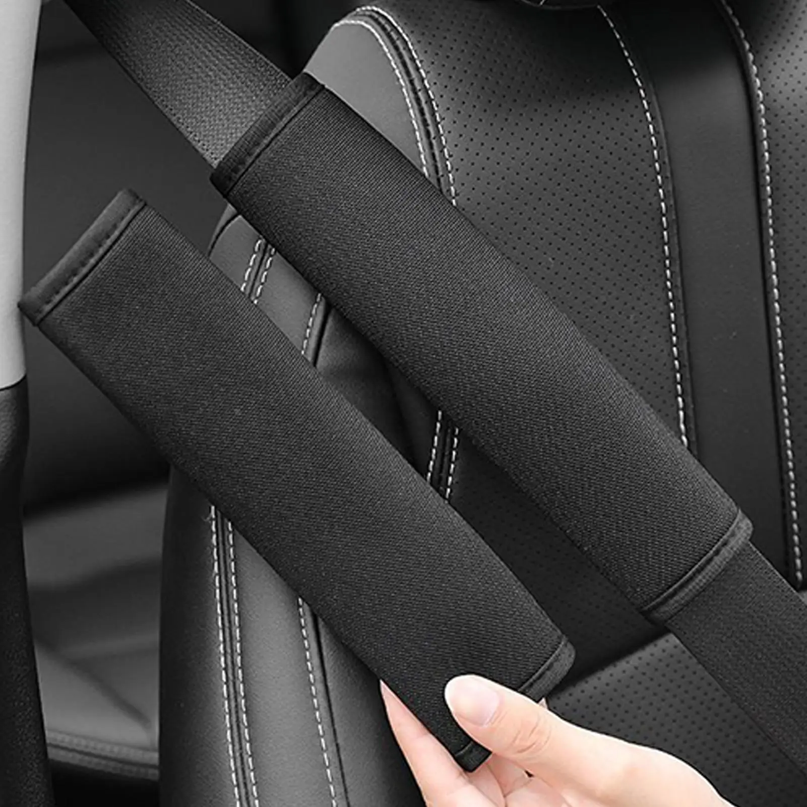 Seat Belt Pads 2 Piece Car Seatbelt Cover High-Elasticity Comfortable Cushion Safety Extender for Recovery Hysterectomy