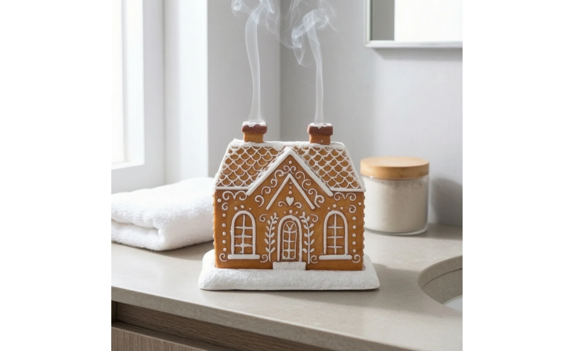 Gingerbread House Incense Cone Burner Holiday Gingerbread House Candle Holder Ornament Resin Cone Holder Christmas Gingerbread House Incense Cone Burner Holiday Gingerbread House Candle Holder Ornament Resin Cone Holder Christmas