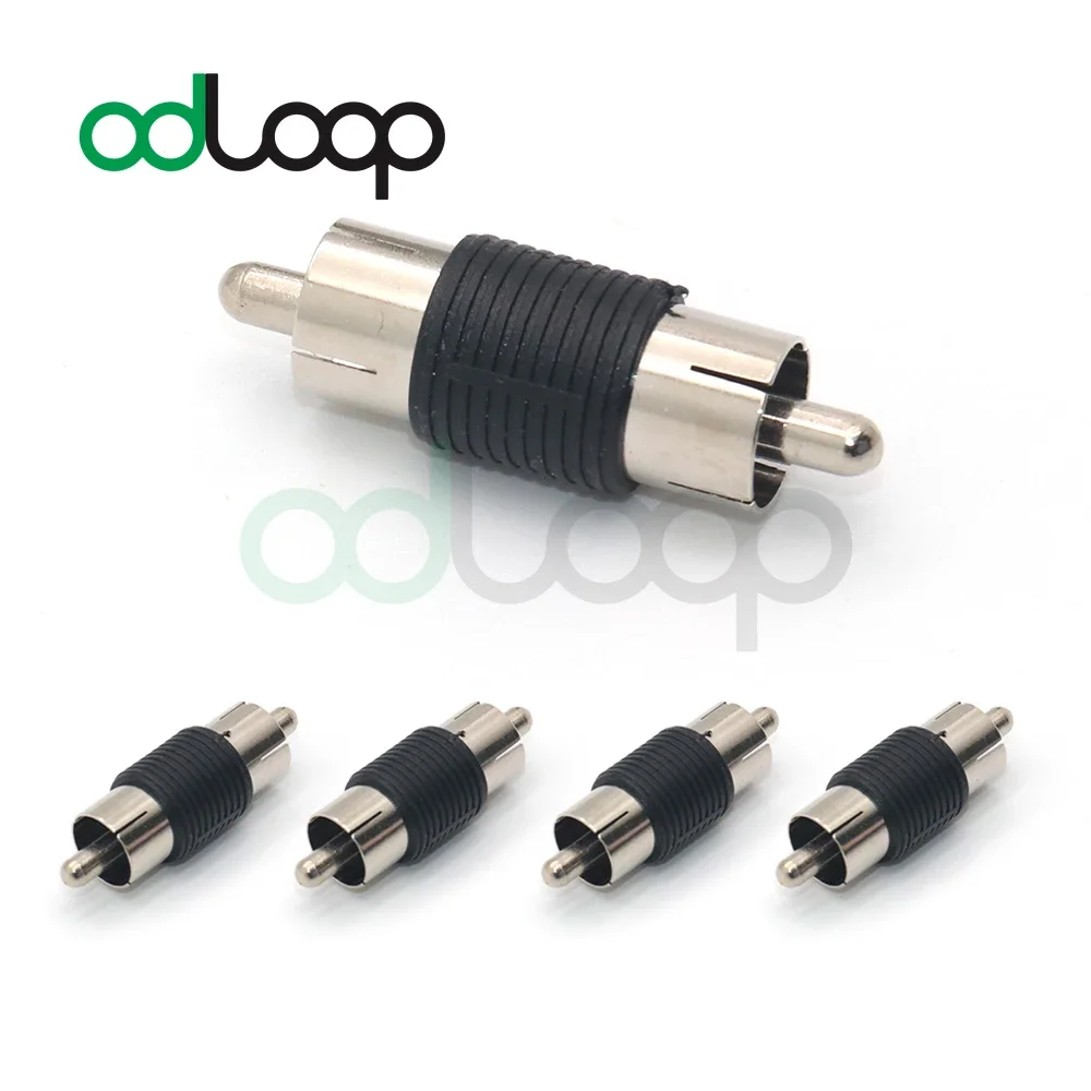 Odloop 5-Pack Rca Mannelijk Naar Rca Male Adapter Audio Video Cable Connector Koppeling Voor Audio, Video, subwoofer, Telefoon