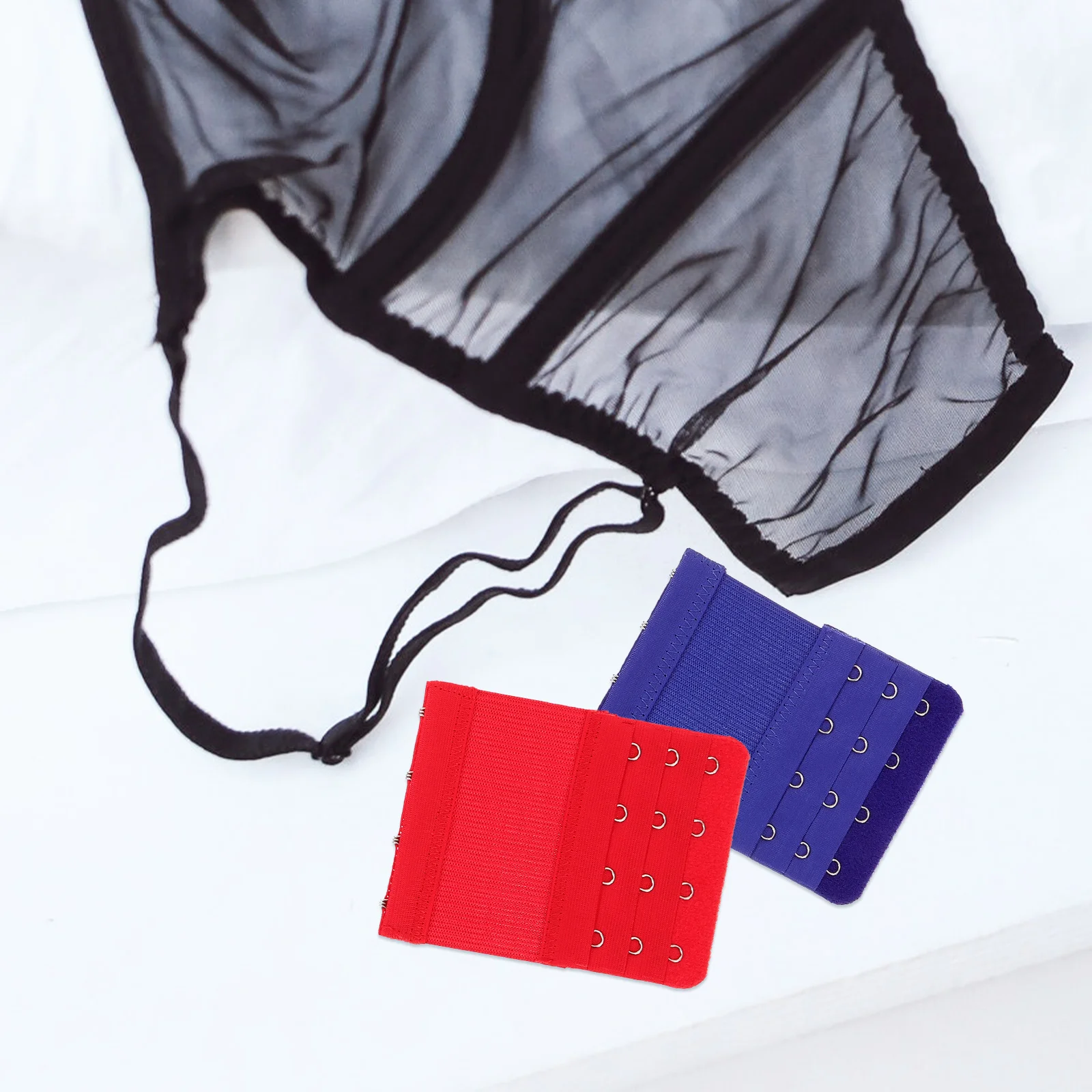 12 Uds. Extensores de sujetador para mujer, extensor de banda para sujetador con 4 ganchos, Clips elásticos de poliéster para soporte cómodo y suelto