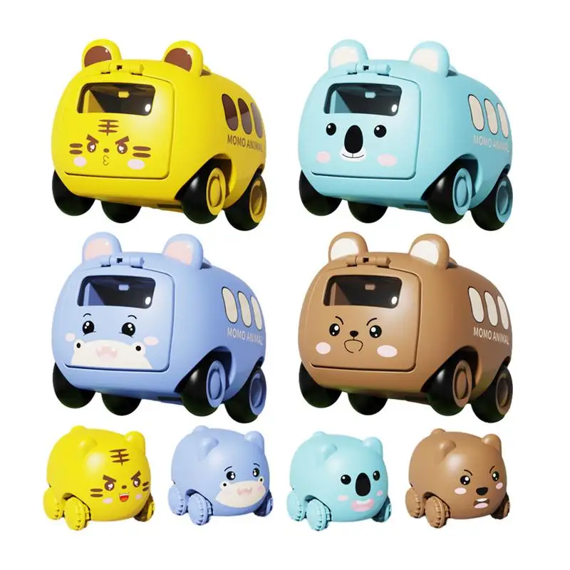 

Push And Go Toy Car Interactive Mini Car Christmas Gifts For Kids Durable Cartoon Inertial Ejection Car Toys Early Learning Toys