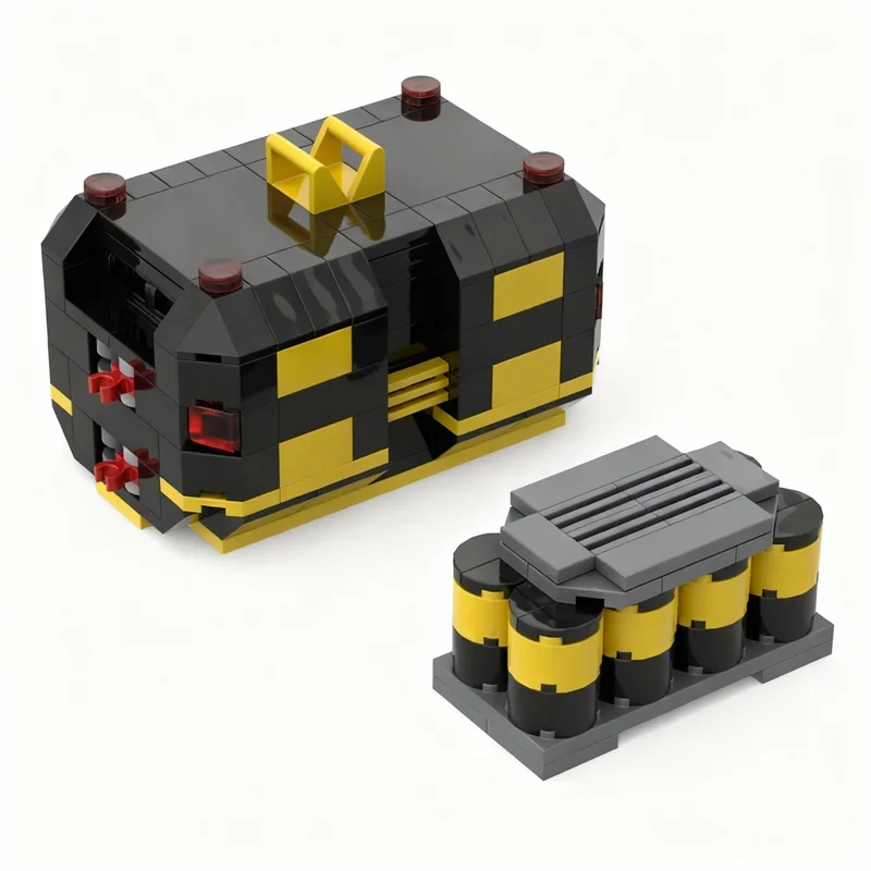 213pcs MOC Space Blacktron I Radioactive Material Module Model Building Blocks Construction Toys Festival Gift Idea Education