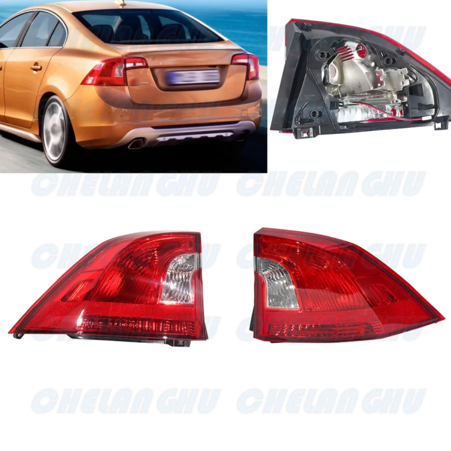 

For Volvo S60 S60L 2011 2012 2013 2014 2015 2016 2017 Outer Side Tail Light Rear Lamp Brake Light Without Bulbs Car accessories