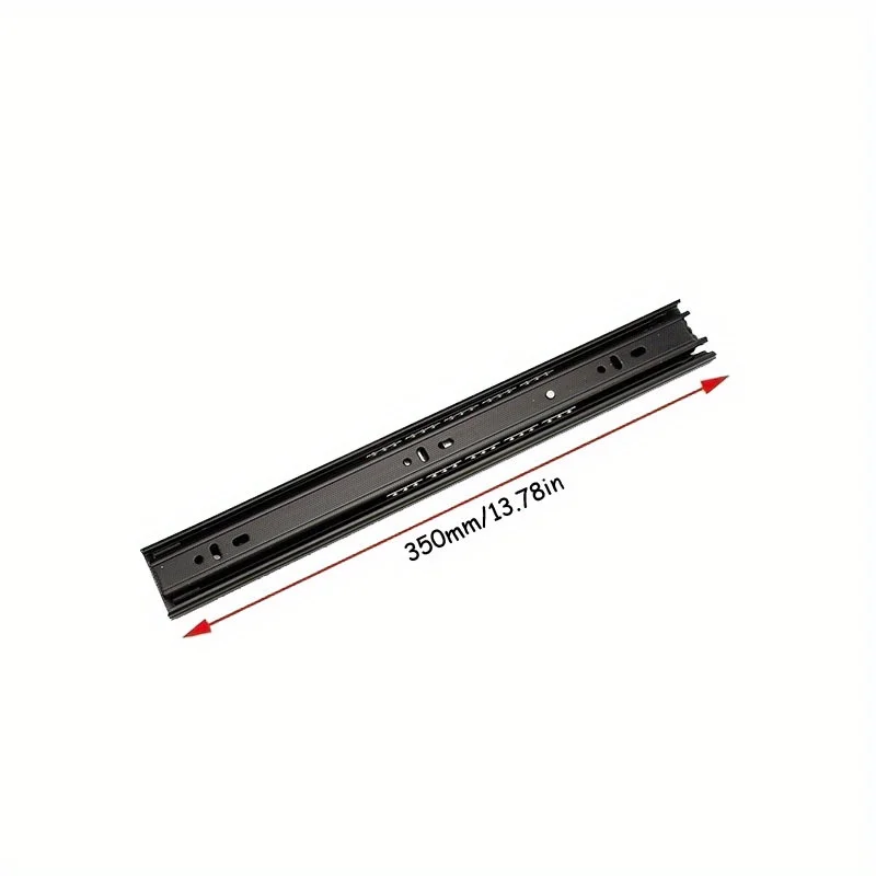 2pcs DIY Drawer Rail Cold Rolled Steel Drawer Slides Close Drawer Sliding Track Two-Section Cabinet Slides Furniture Hardware