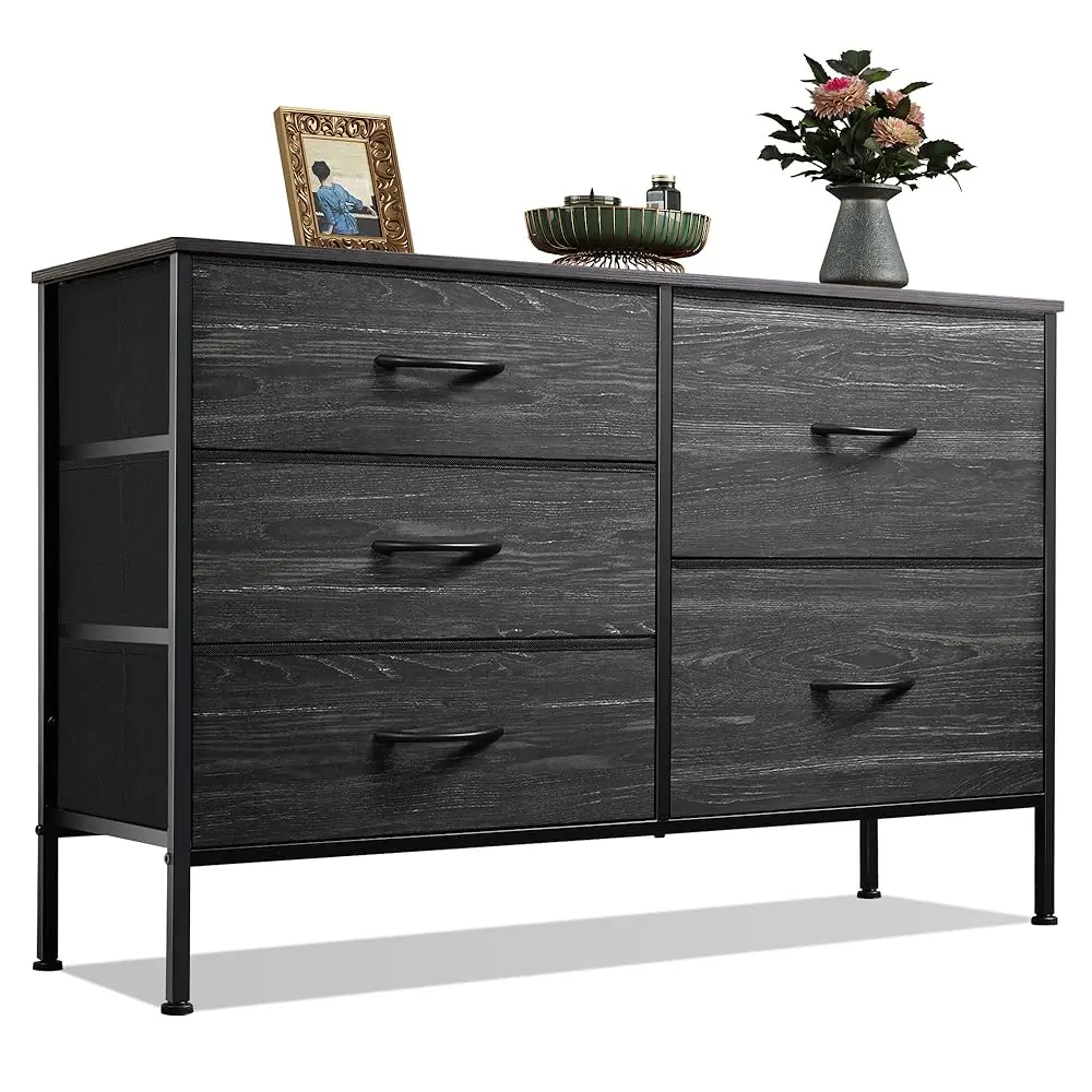 

Dresser For Bedroom With 5 Drawers, Wide Dressers With Drawer Organizers, Chest Of Drawers, Fabric Dresser For Living Room,