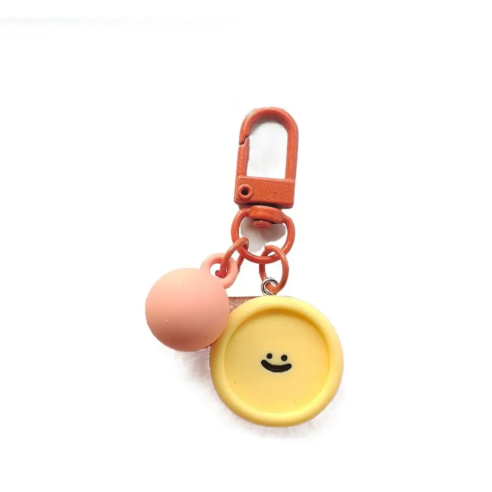 

Cute Kawaii Keychain Smiling Face Acrylic Keyring Candy Color Creative Pendant