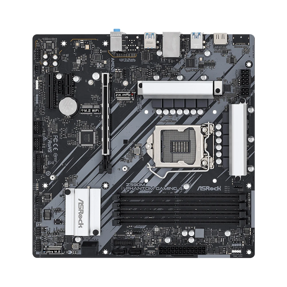 Imagem -04 - Support Asrock-z590 Motherboard I911900kf 10900k I7-11700k 10700kf I5-11600k 10600 Cpu 4xddr4 4800mhz Hdmi M.2 Nvme Pcie 4.0