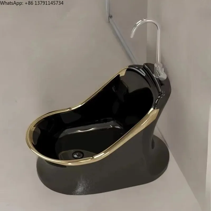 2025 New Design Black GoldMosques Wudhu Shower Foot Washer Washing  Prayer  Feet Wash Basins Ablution Sink