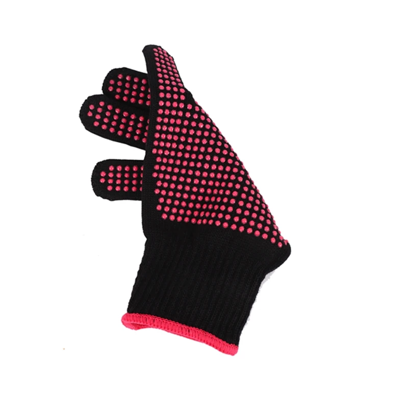 على الوجهين مكواة فرد الشعر الشباك تونغ تصفيف الشعر مقاومة للحرارة قفازات الاصبع أدوات صالون الشعر قفازات الشواء في الهواء الطلق