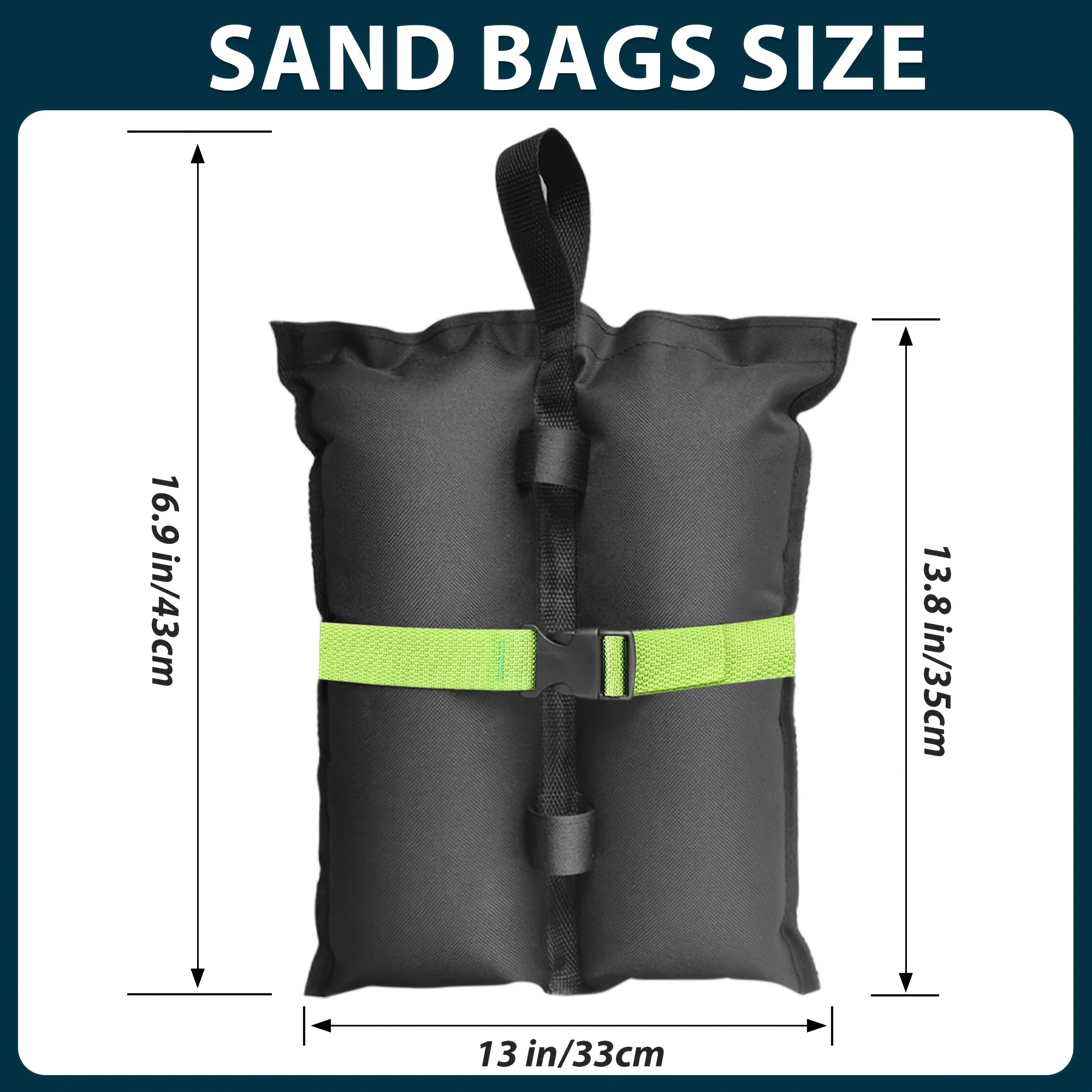 Gazebo Weights Canopy Weights 4 Pack, Heavy Duty 600D PVC Sand Bags for Pop Up Tent, Patio Umbrella, Sun Shelter, Trampoline (No