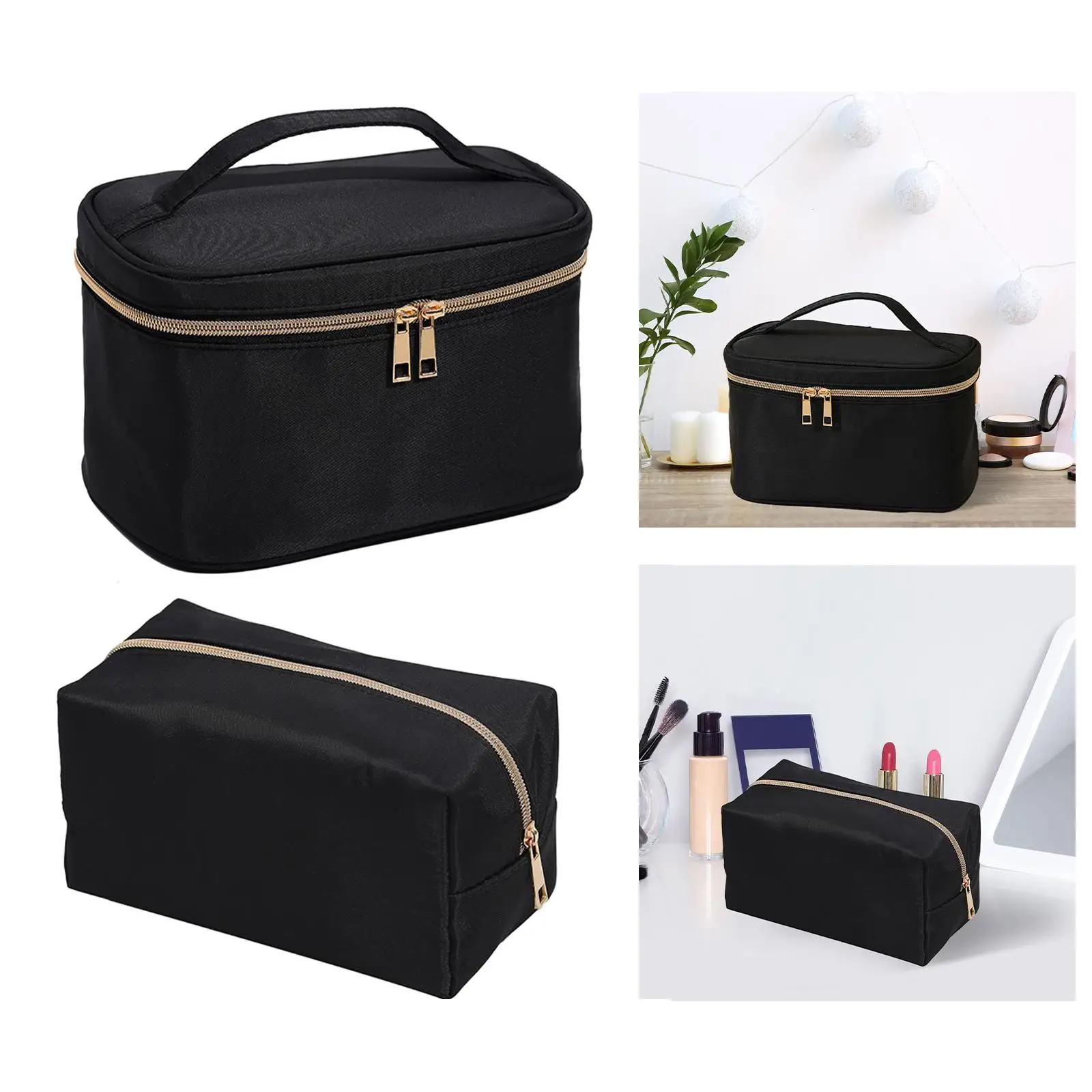 Travel Makeup Bag Durable Portable Large Capacity Make up Organizer Cosmetic Pouch for Hair Accessories Gym Toiletries Traveling