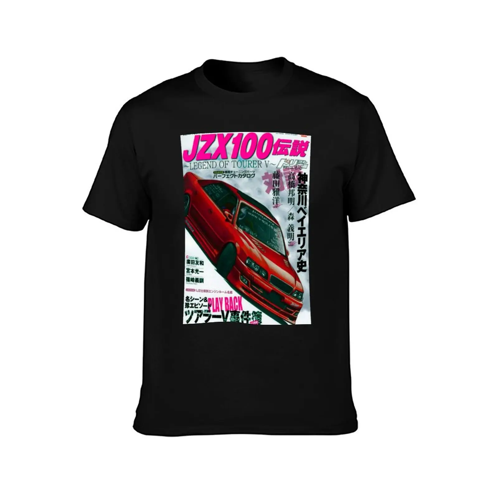 JZX100 Chaser T-Shirt Summer Casual Cotton Tee Oversized Streetwear Tops Vintage Graphic Print Loose Fit Short Sleeve