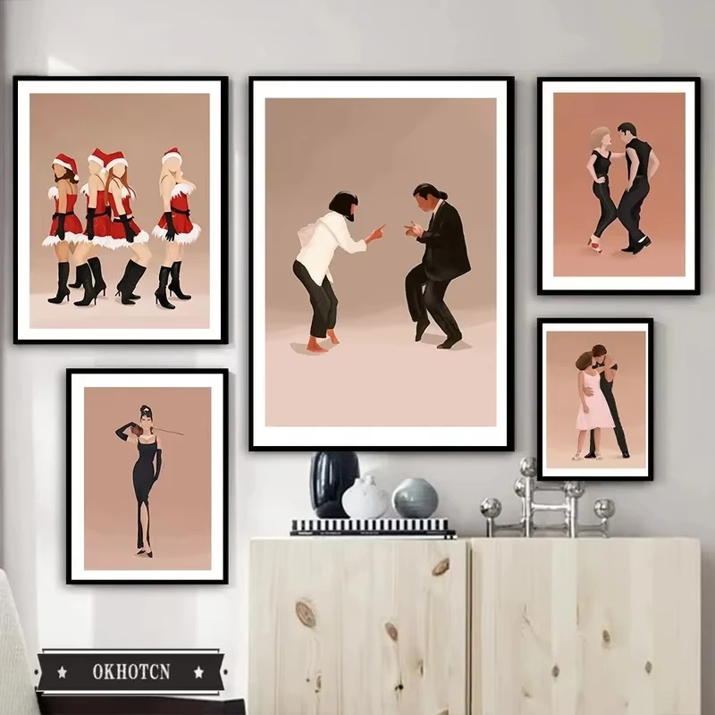 Retro poster canvas printing dance film  painting retro pulp novel movie picture boyfriend Christmas gift home decoration