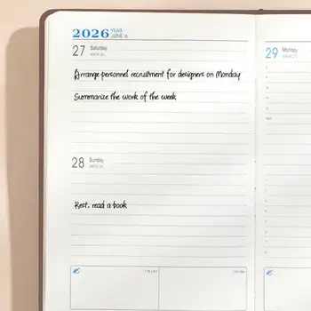 2026年新款A5尺寸真皮日記本,365天日程本,適合學生使用。 8 最佳銷售 行程 - №4