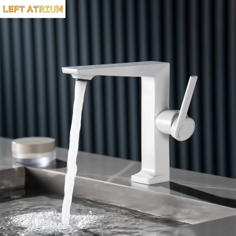 Solid Brass Basin Sink Faucet Bathroom Hot & Cold Wash Basin Sink Faucet Gold Faucet