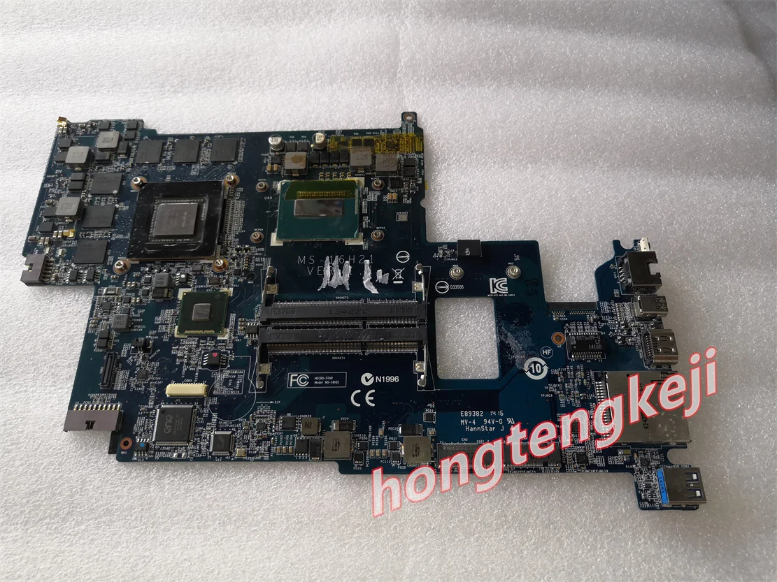 

Used MS-16H21 FOR MSI GS60 2PL 6QE 2QE 6QC MS-16H2 LAPTOP MOTHERBOARD WITH I7 CPU AND GTX870M Tset Ok