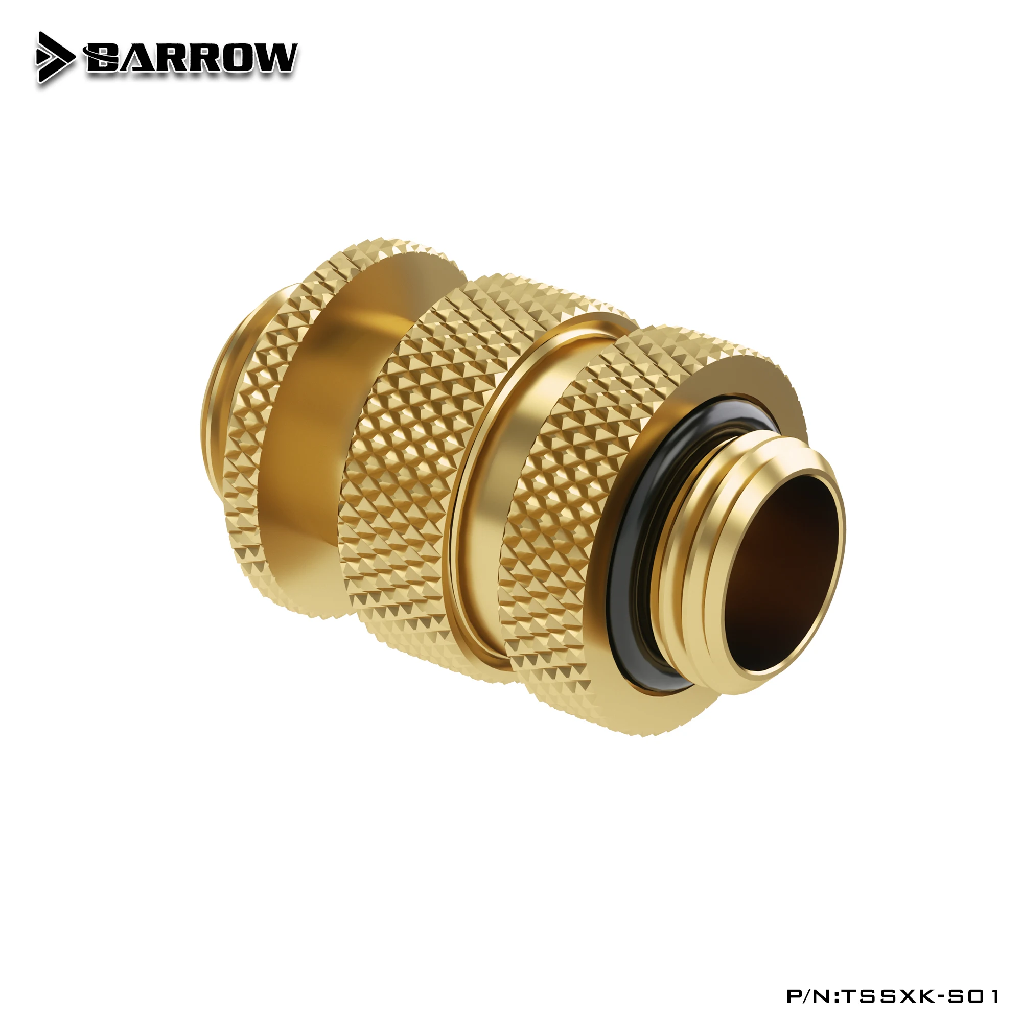 BARROW Dual Outer G1/4 بوصة تركيبات ممتدة (16-22 مم) تركيبات تبريد مياه الكمبيوتر، أسود/فضي/أبيض/ذهبي، TSSXK-S01