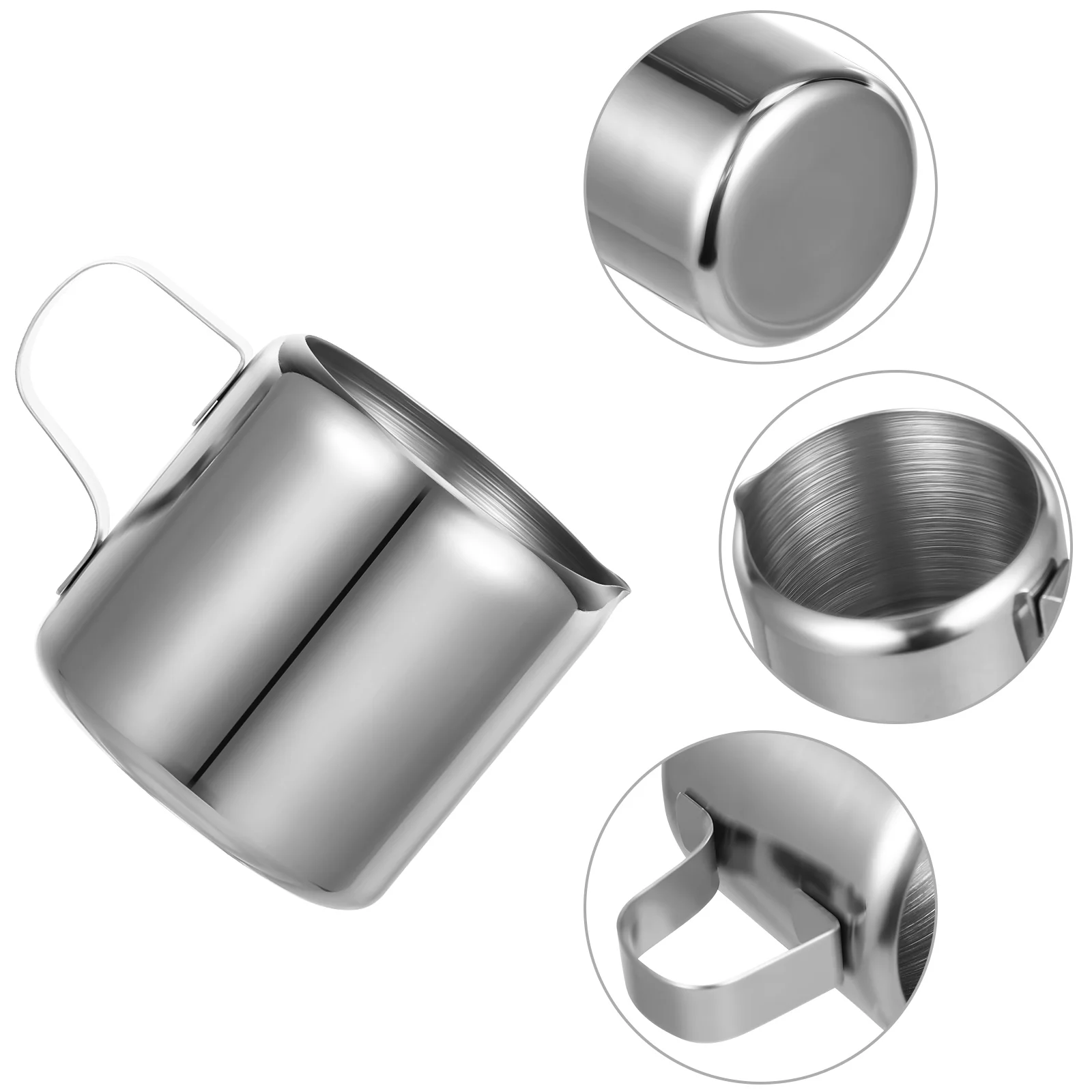 2 Pcs Pull Flower Cup Coffee Creamer Metal Frothing Pitcher Stainless Steel Latte Jug Milk Foaming Pot