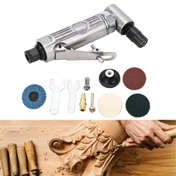 Pneumatic Grinding Set Right Angle  Die Grinder 0.3HP Motor 1/4 1/8 Chuck Adjustable Speed Pneumatic Angle Grinder