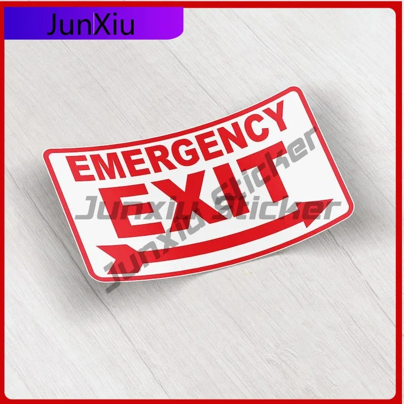 

Emergency Exit At The Right Sign Vinyl Sticker Waterproof Scratch-proof Exterior Car Decal Custom Printed Decals Sticker For Car