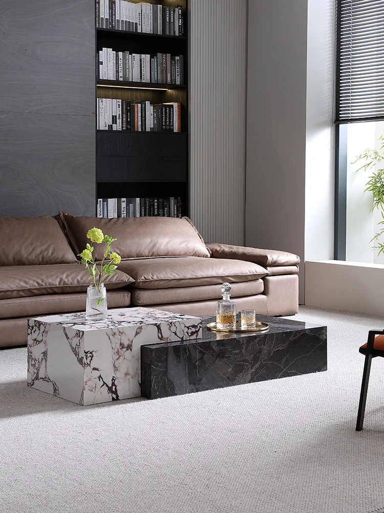 

Italian minimalistoffee table light luxury modern high-end living room home high-end designer small apartment rectangular