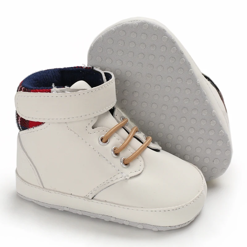 Weiße Tauf-Babyschuhe für Jungen und Mädchen, weichsohlige Baptismusschuhe, Sneakers für Neugeborene, Tauf-Lauflernschuhe – Detail 3