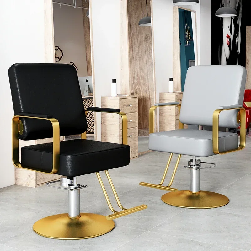 

Beauty Salon Chair Professional Eyelash Ergonomic Tattoo Luxury Makeup Cut Hair Tilted Vintage Barber Stations Furniture Spa Red