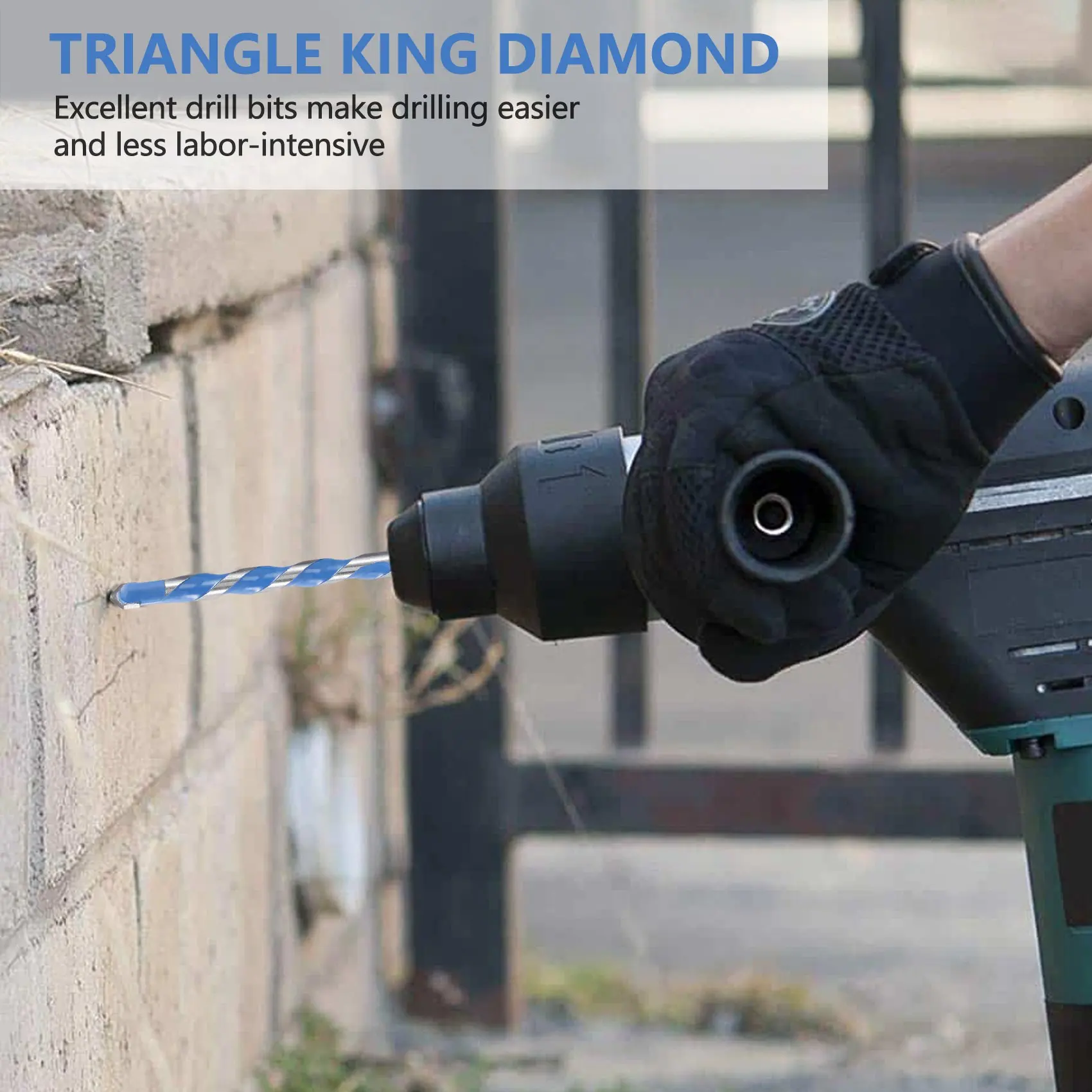 A45I 12 Pcs Masonry Drill Bits Set 3mm to 12mm Carbide Twist Tips for WALL, BRICK, CEMENT, CONCRETE, GLASS, WOOD) Have Industria