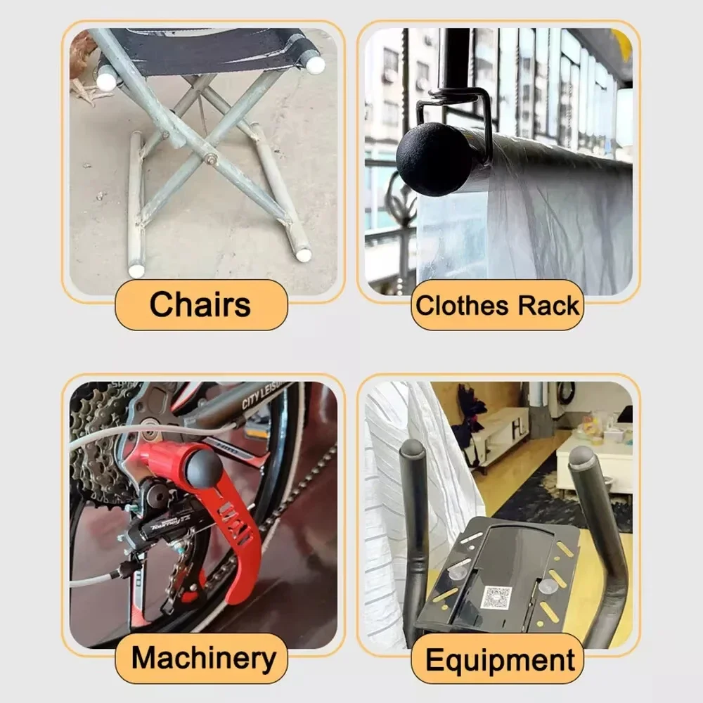 Furniture Table Foot Tip Chairs Legs Pad Protector Cover Half Round Screw Caps Pipe Plug Lid Tube Hole Protection End Cap image 5