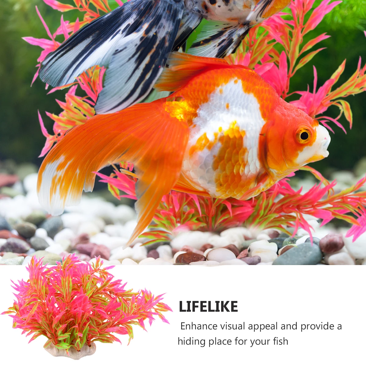 

Fish Tank Decor Artificial Grass Aquarium Plant Mini Landscape Underwater Plastic Water Plant Red Green Aquarium Plants