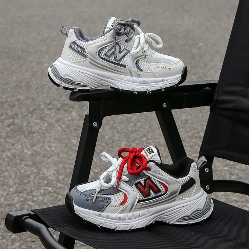 Todder Boys Mesh Shoes for Spring Autumn Children Causal Sneaker White Kid boy and girl outdoor shoes Color Mixed Student Shoes