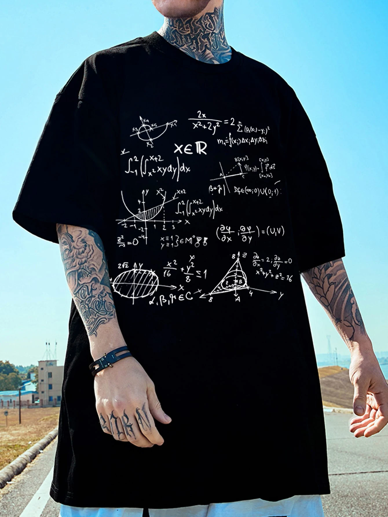 T-shirt summer Mathematical Formula Women T-shirts The Big Bang Theory t shirt men sportwear brand-clothing top tees Loose