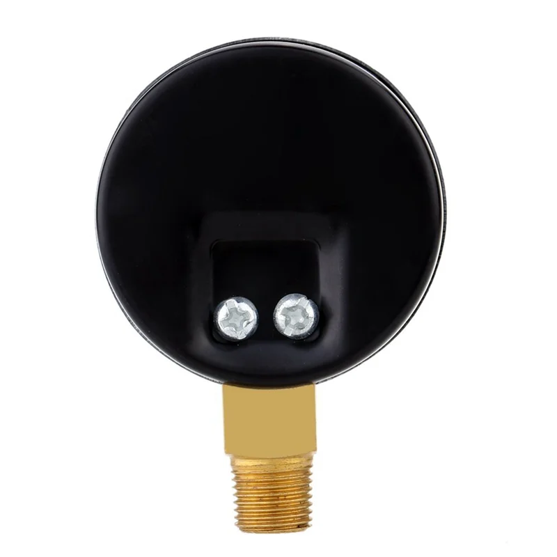 5X Pressure Gauge - 0 - 30 Psi 0 - 2 Bar Dial Gauge Compressor Meters Hydraulic Pressure Gauge Gage Double Scale Black-AT36