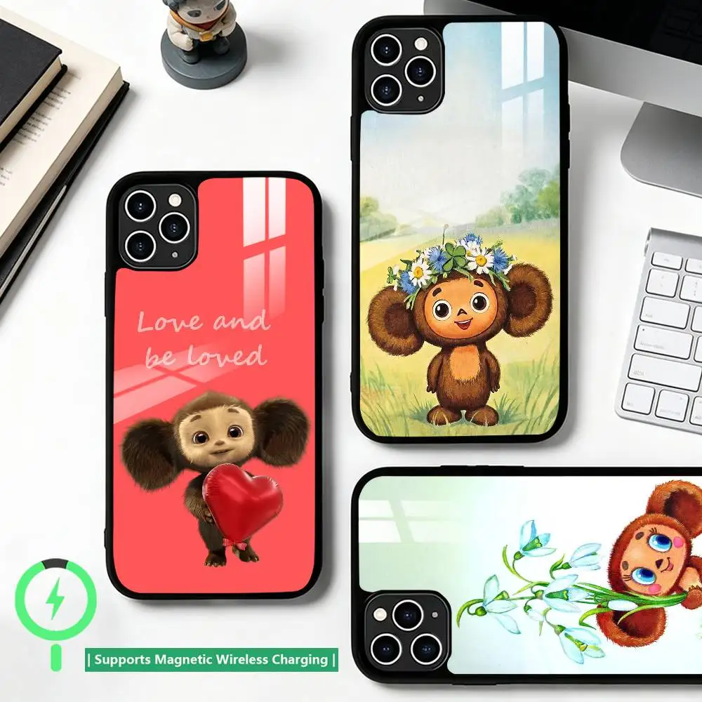 

Russia C-Cheburashkas Cute Phone Case For iPhone17,16,15,14,13,12,11 Plus,Pro Supports Magnetic Wireless Charging