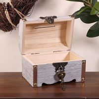Treasure Chest With Lock Vintage Treasure Storage Box Piggy Bank Organizer Saving Box Case With Lock For Home Retro Decoration