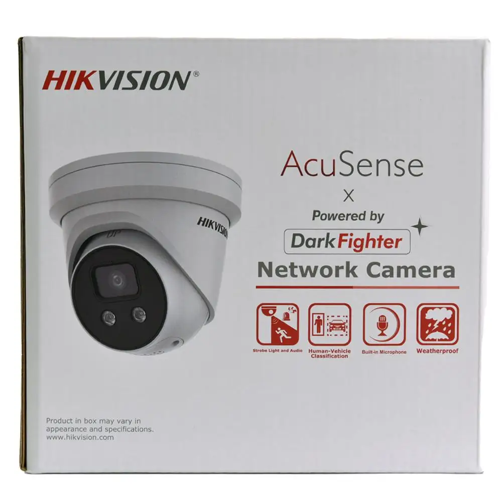 HIKVISION 8MP IP Camera 4K AcuSense PoE DS-2CD2386G2-ISU/SL Active Strobe Light and Audio Alarm Built-In Mic Two-Way Audio IP67