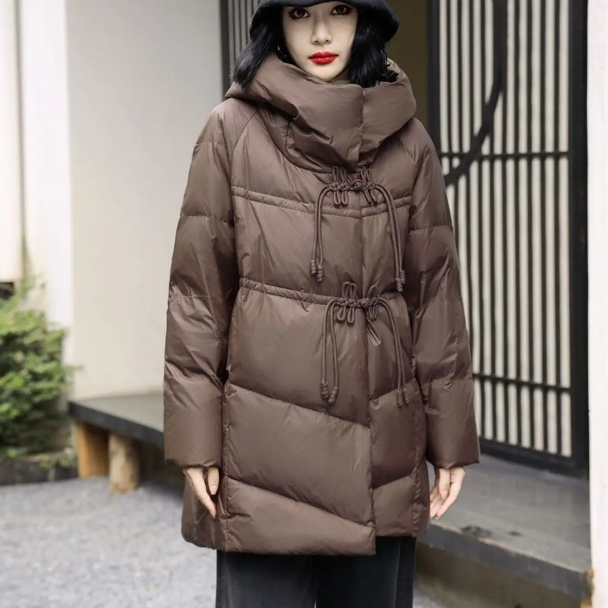 

Autumn and Winter New Chinese Retro Women's Down Jacket Loose Casual Jacket