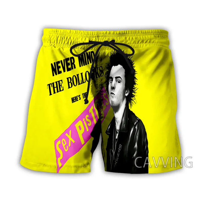 CAVVING 3D Printed  Rock band Sex Pistols  Summer Beach Shorts Streetwear Quick Dry Casual Shorts Sweat Shorts for Women/men