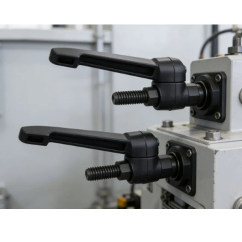 1-5Pcs M5-M10 Adjustable 7-Shaped Rotating Handle Screws Bolt Clamping Lever Locking External Male Thread Knob for Machinery