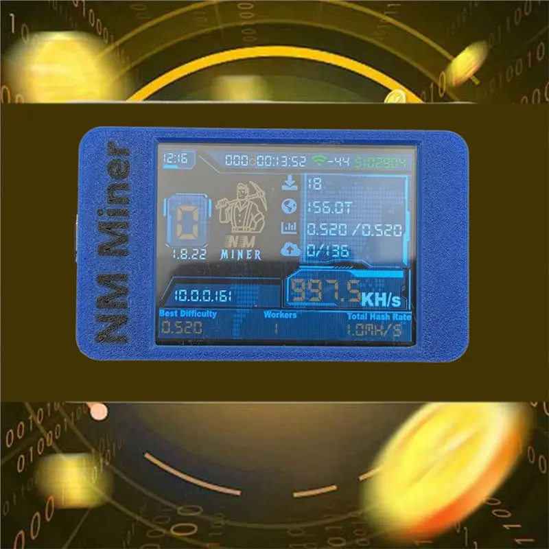 M67K-2.8 بوصة Nerdminer V2 Nmminer 1000KH/S Solo Crypto Mining Machine 2.8 بوصة عرض للاستخدام المنزلي BTC Bitcoin Lottery Miner #5