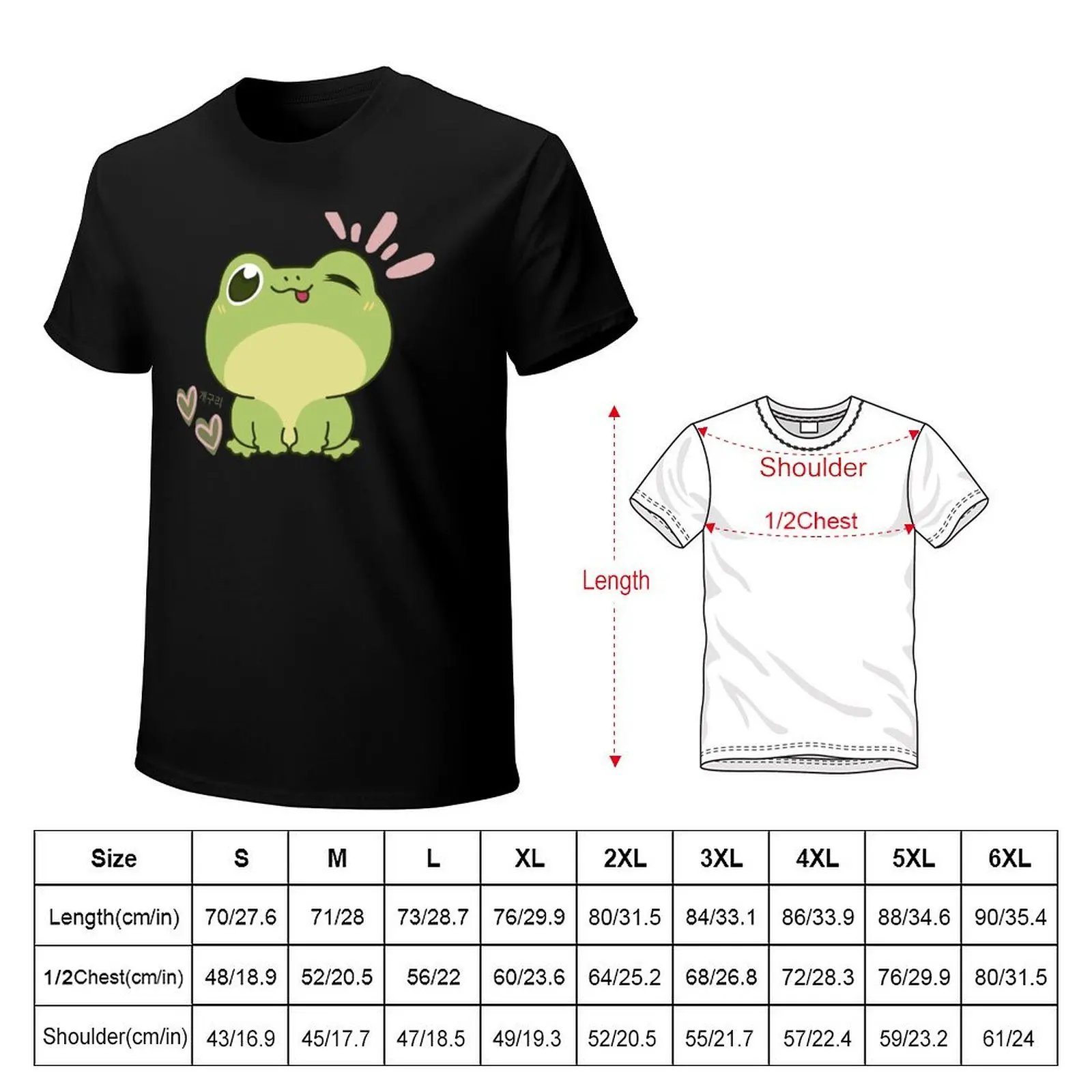 Cute frog winking and love hearts - green T-Shirt funny t shirts dark humor T-Shirt