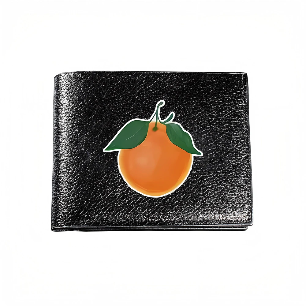 Orange Fruit Design Men's Wallet Card Holder Casual Business Fashion Print Style