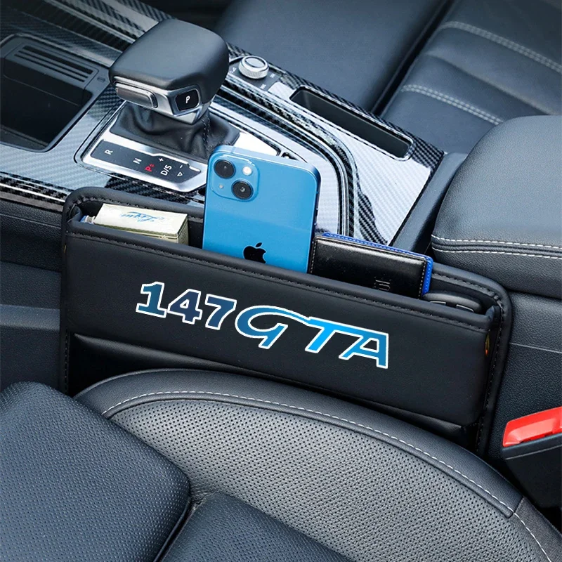 

For Alfa Romeo Giulia Stelvio MiTo Giulietta Tonale 147Car Seat Gap Organizer Seat Side Bag For 2023 Reserved Charging Cable Hol