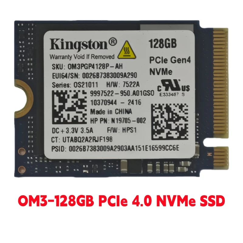 Kingston OM3 128GB PCIe 4.0 & OM3 256GB PCIe 3.0 Gaming M.2 2230 NVMe Internal SSD - Kompatibel dengan Stream Deck, Laptop & Desktop