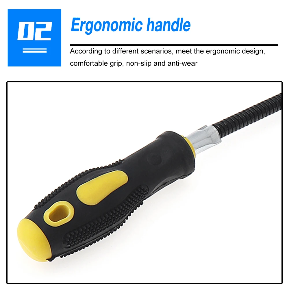 Magnetic Pick up Tool with Bright LED Light Flexible Spring Magnet Grab Grabber Fingers Prongs for Garbage Pick Up Arm Extension