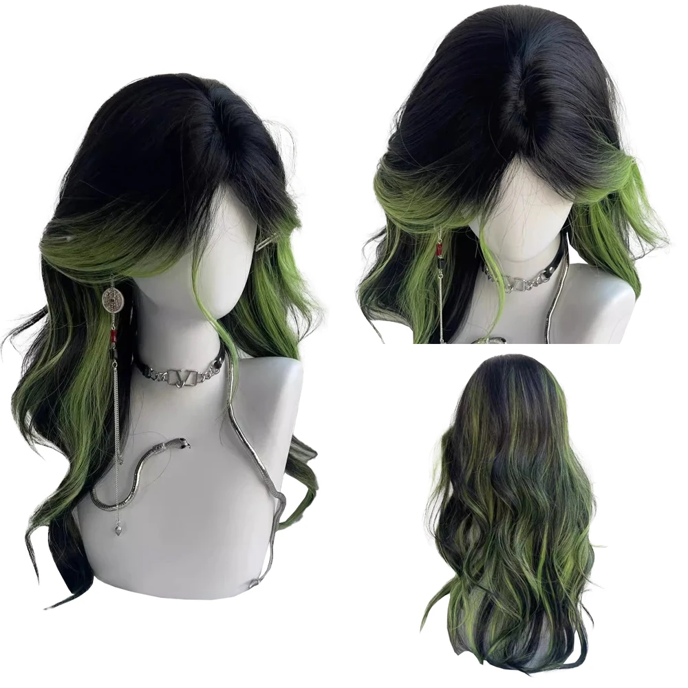 24-Inch Gradient Synthetic Gothic-Style Curly Hair Is Suitable For Women'S Daily Party Role-Playing Lolita Heat-Resistant Wigs