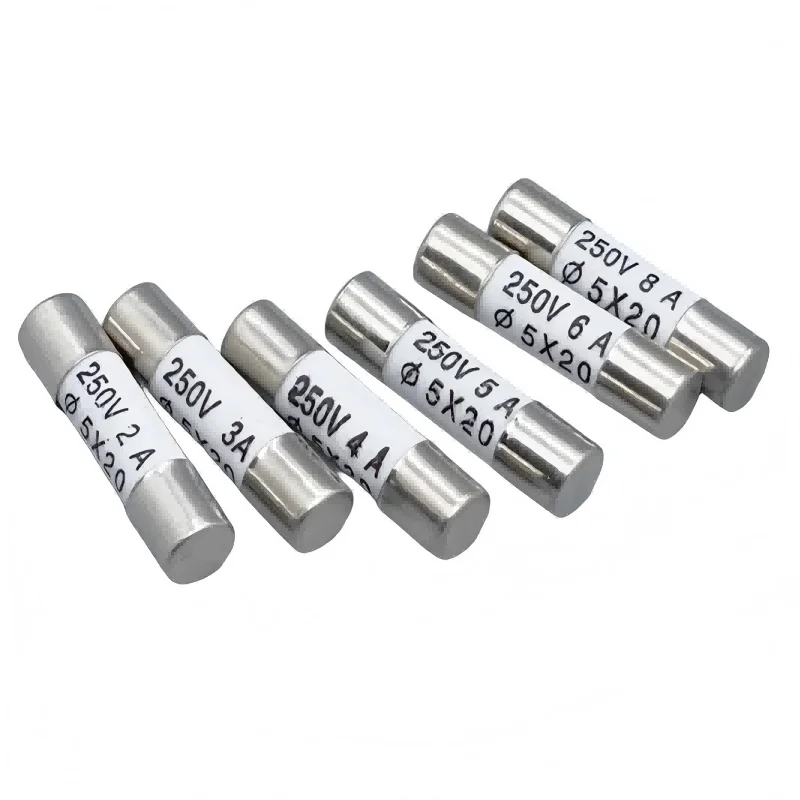 100pcs  R054 250V 5x20mm Ceramic Tube Fuse 0.5A 1A 2A 3A 4A  5A 6A 8A 10A 13A 15A 20A 25A 30A  5*20mm  RO54