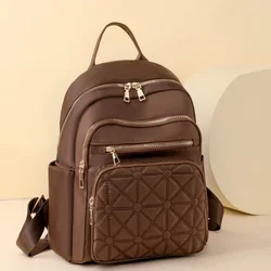 New Leisure Nylon High-capacity Travelling Bag 2026 Fashion Versatile Backpack Lingge Embroidery Thread Commute School Bags