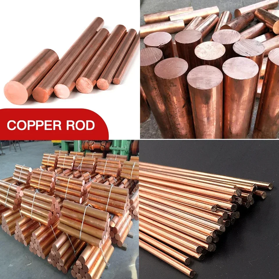 2-Pack Pure Copper Rods - 1/2 Inch (12mm) Diameter, 8 Inch Length - Solid Copper Bars For DIY Metalworking & Crafts