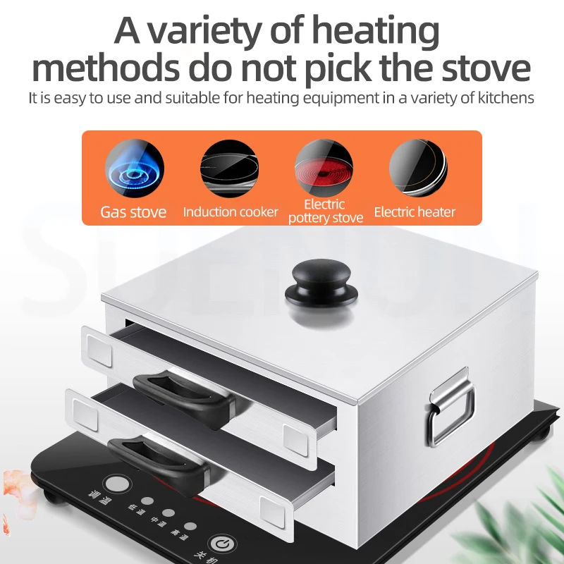 سعة كبيرة الفولاذ المقاوم للصدأ الأرز المعكرونة باخرة الشعيرية باخرة درج نوع الأرز المعكرونة باخرة